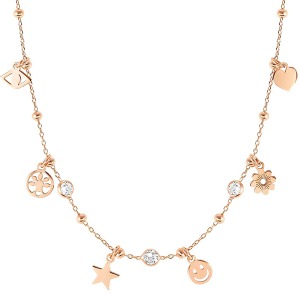 목걸이 MELODIE HAPPY (멜로디에해피) Necklace 925 silver and cz (Rose Gold Mixed Life) 147721/075