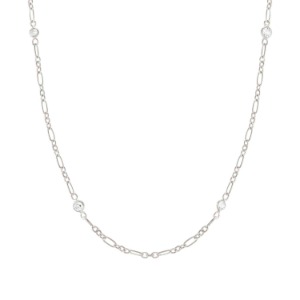 목걸이 BELLA DETAILS (벨라디테일스) necklace 925 Silver and CZ (Elongated Chain) 146686/036