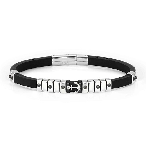 팔찌 City(시티) bracelet in steel and rubber (Anchor) 028813/002