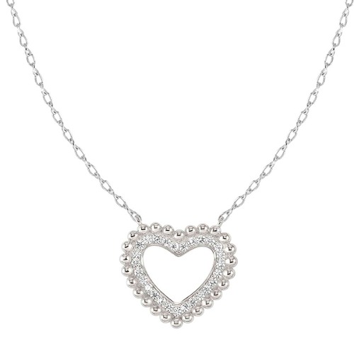 목걸이 LOVECLOUD (러브클라우드) necklace in 925 silver and CZ (Silver Heart) 240504/009