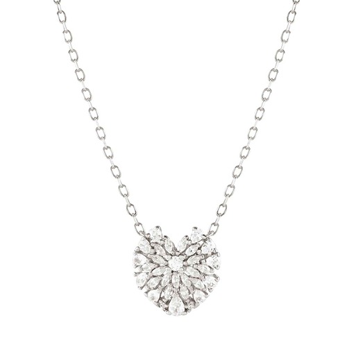 목걸이 RAYOFLIGHT (레이오브라이트) necklace in 925 silver and cubic zirconia (Heart) 240202/004