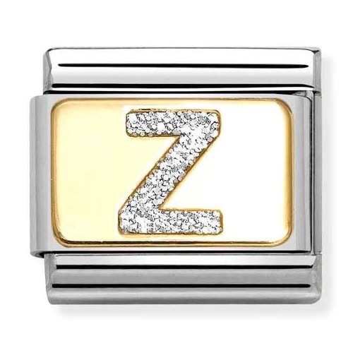 COMPOSABLE Classic LETTERS GLITTER in stainless steel with enamel and 18k gold (Z) 030291/26