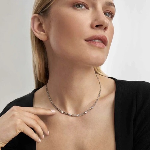 목걸이 CHAINS OF STYLE(체인스오브스타일) Stainless steel Necklace with Cubic Zirconia 029401/001