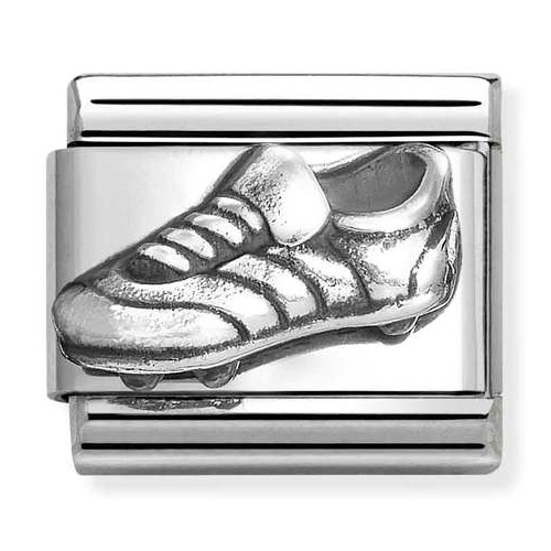 COMPOSABLE Classic OXIDIZED SYMBOLS in st.steel and sterling silver (Football Boot) 330101/67
