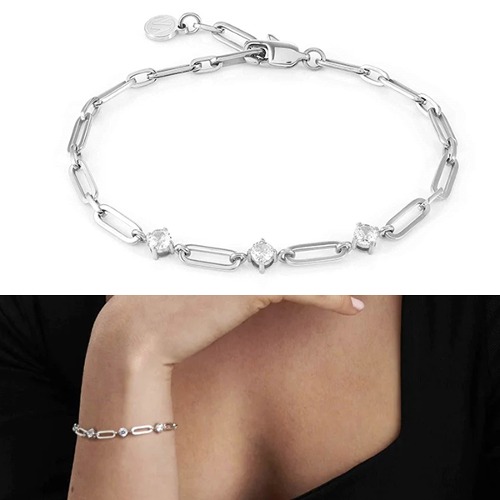 팔찌 CHAINS OF STYLE(체인스오브스타일) Stainless steel bracelet with Cubic Zirconia 029400/001
