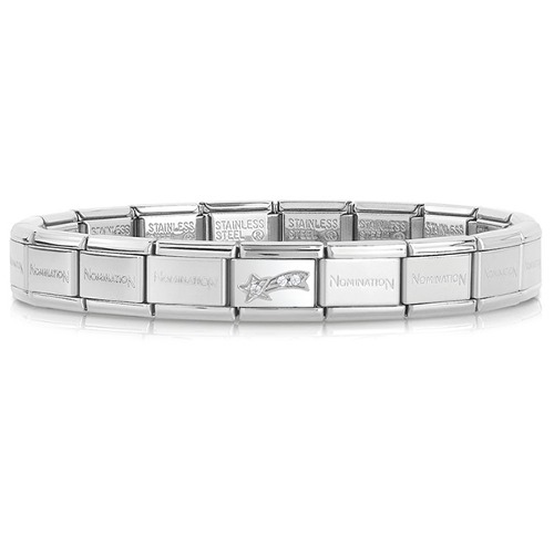 [조합] 컴포저블팔찌 Bracelet In Stainless Steel With White Comet (베이스+330313/01)