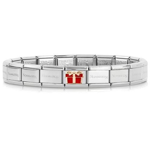 [조합] 컴포저블팔찌 Bracelet In Stainless Steel With Red Gift Box (베이스+430202/07)