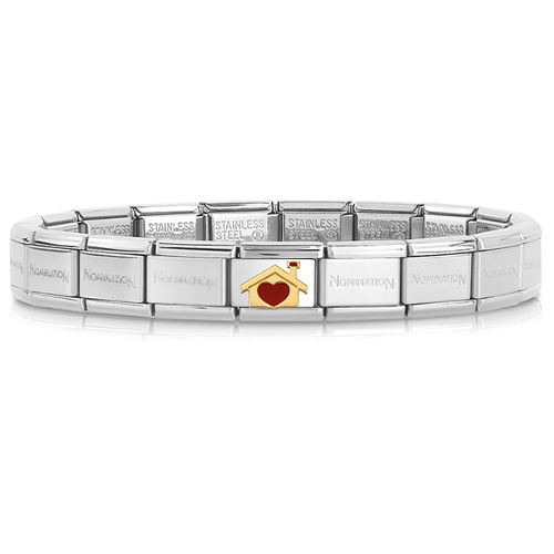 [조합] 컴포저블팔찌 Bracelet In Stainless Steel With Home with heart (베이스+030283/07)
